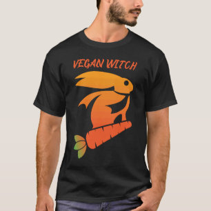 Vegan Witch Rabbit Carrot Animal Rights T-Shirt