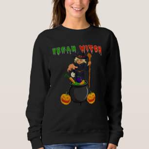 VEGAN WITCH World Vegetarian Day Halloween Vegan Sweatshirt