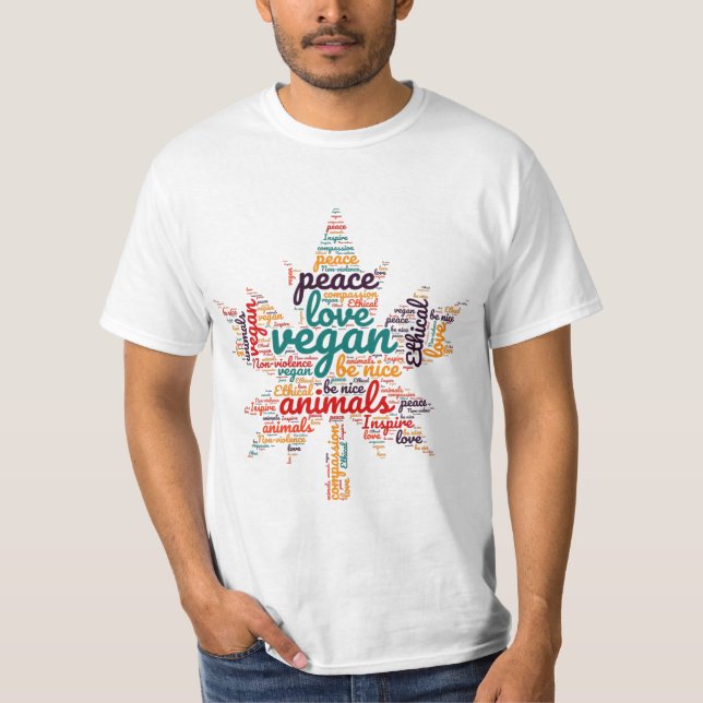 Vegan word cloud T-shirt (Front)