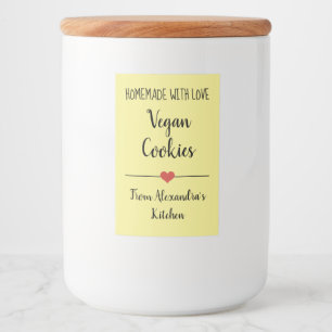 Vegan yellow cookies  food label