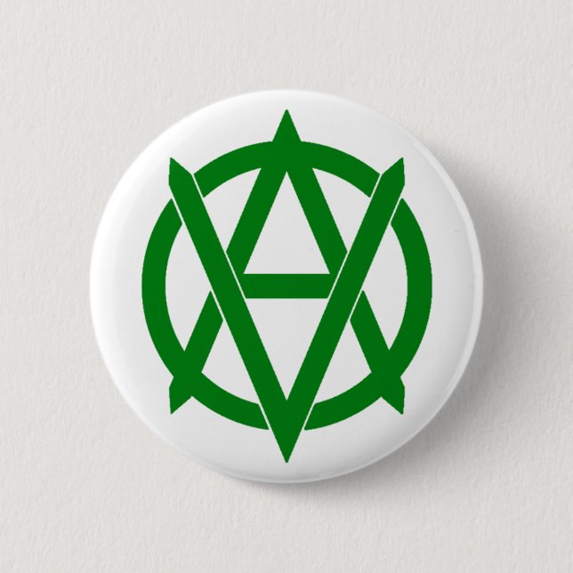 Veganarchism! 6 Cm Round Badge (Front)
