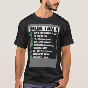 Veganism conversation Vegan standard replies T-Shirt