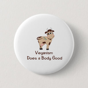 Veganism, Does a body good 6 Cm Round Badge