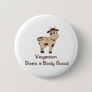 Veganism, Does a body good 6 Cm Round Badge