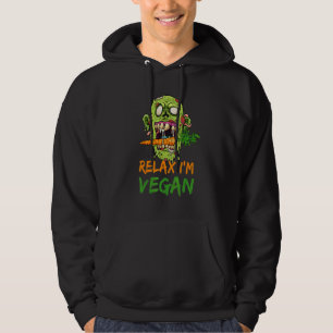 Veganism Halloween Relax I'm Vegan Vegetarian Cost Hoodie