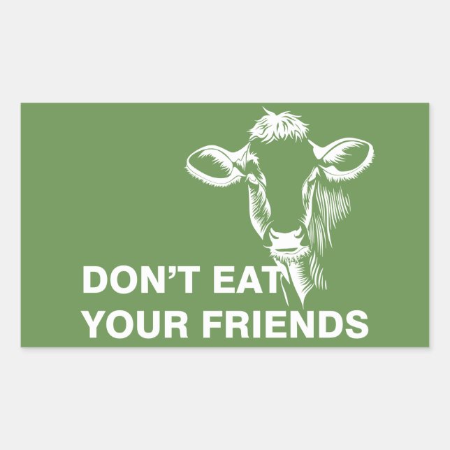 Veganism Rectangular Sticker (Front)