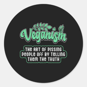Veganism Vegan Vegetarian Vegetables Gift Idea Classic Round Sticker