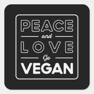 Veganism Vegan Vegetarian Vegetables Gift Idea Square Sticker