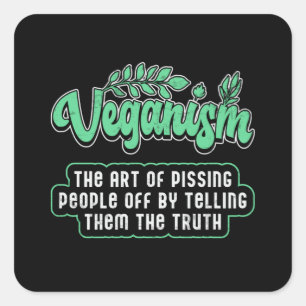 Veganism Vegan Vegetarian Vegetables Gift Idea Square Sticker