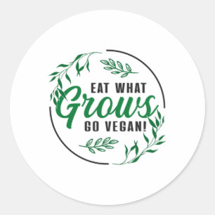 Veganism Vegans Animal Rights Vegan Funny Gift Classic Round Sticker
