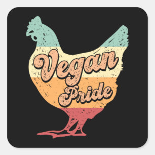Veganism Vegetables Vegan Veggie Animals Gift Idea Square Sticker