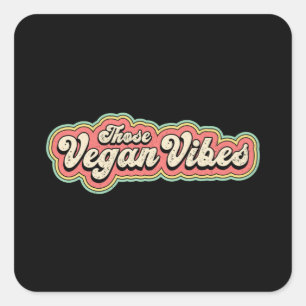 Veganism Vegetables Veggie Vegan Animals Gift Idea Square Sticker