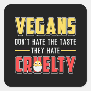 Veganism Vegetarian Vegan Vegetables Gift Idea Square Sticker