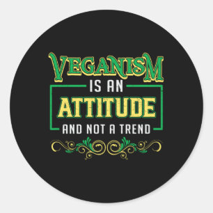 Veganism Vegetarian Vegetables Vegan Gift Idea Classic Round Sticker