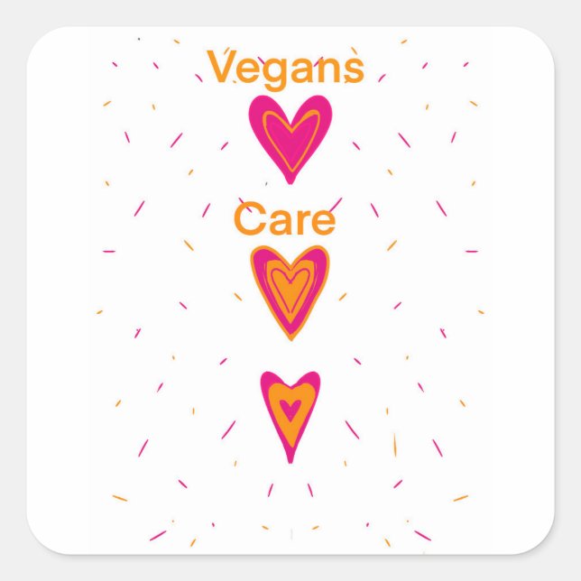 Vegans Care Sticker (Front)