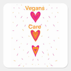 Vegans Care Sticker