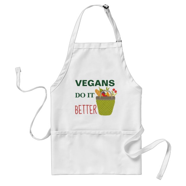 Vegans do it better funny slogan standard apron (Front)