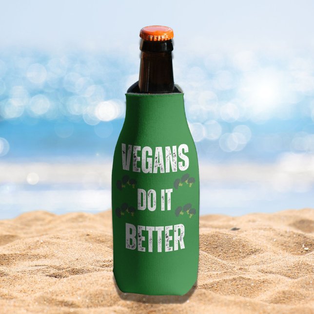 Vegans Do It Better Funny Vegan Slogan  Can Cooler (Creator Uploaded)