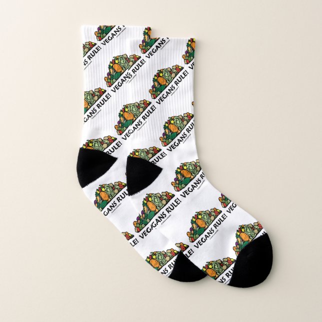 Vegans Rule! Pile Of Vegetables Socks (Pair)