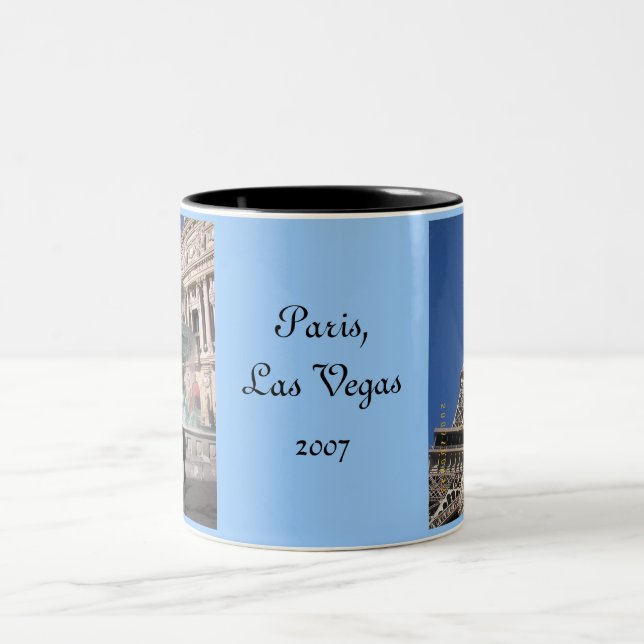 vegas 190, vegas 191, Paris,Las Vegas2007 Two-Tone Coffee Mug (Center)