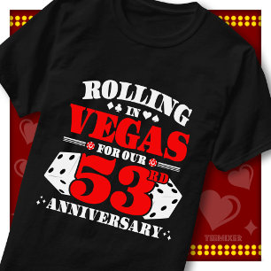 Vegas 53rd Anniversary Couple Casino Rolling Dice T-Shirt
