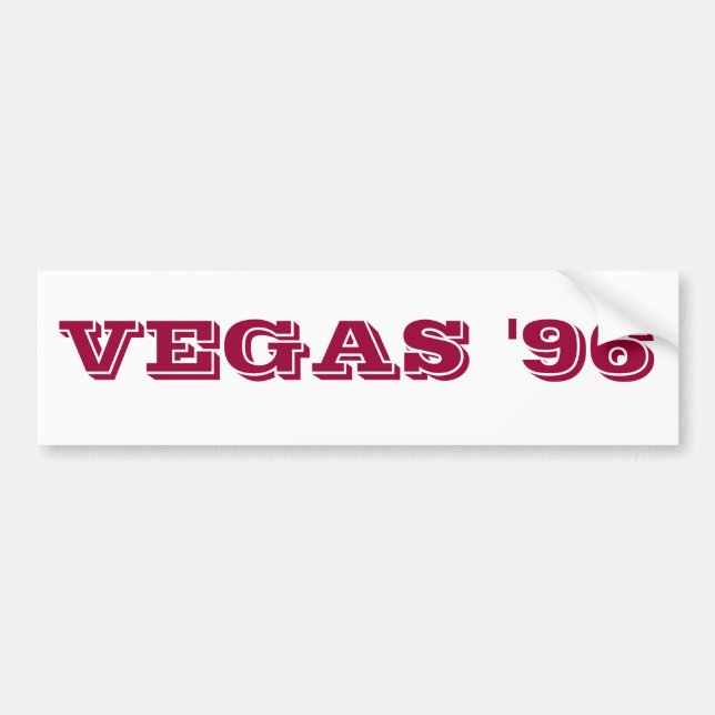 VEGAS '96 BUMPER STICKER (Front)