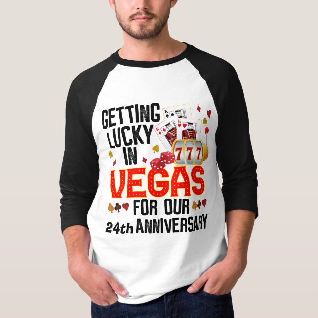 Vegas Anniversary Customise Couple Trip Matching T T-Shirt (Front)