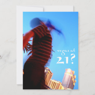 vegas at 21? birthday invitations