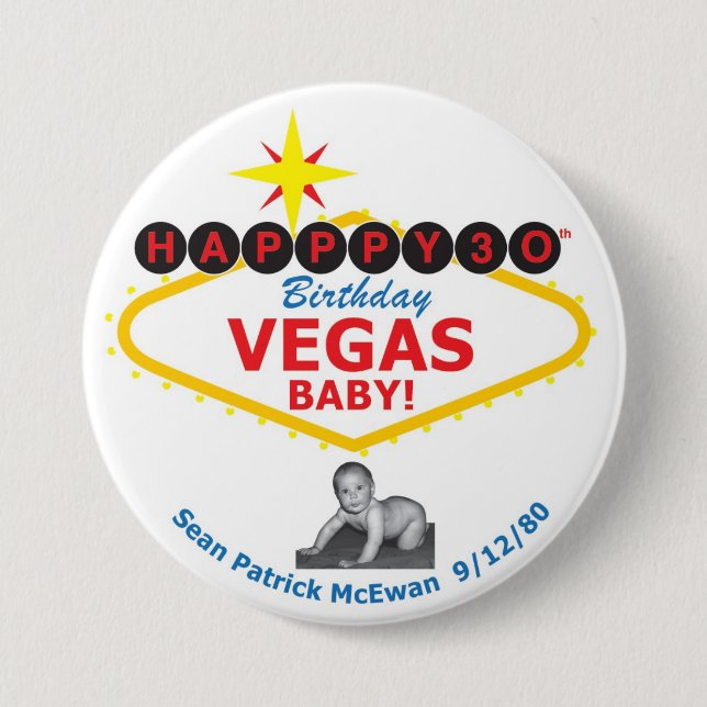 Vegas Baby button (Front)