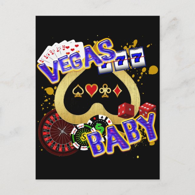 VEGAS BABY POSTCARD (Front)