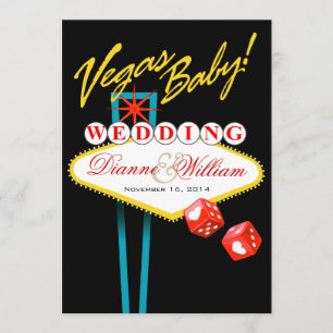 Vegas Baby! Wedding Save the Date black