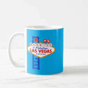 Vegas Bachelor Party Married In Vegas Groom Bride Coffee Mug