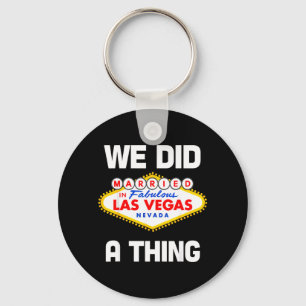 Vegas Bachelor Party Married in Vegas Groom Bride Key Ring