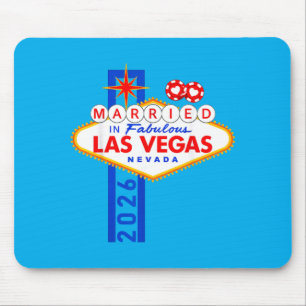 Vegas Bachelor Party Married In Vegas Groom Bride Mouse Pad