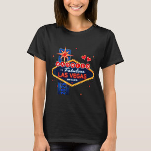 Vegas Bachelor Party Married In Vegas Groom Bride T-Shirt
