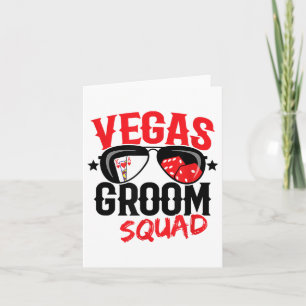 Vegas Bachelor Party - Married In Vegas - Groom Sq Card