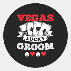 Vegas Bachelor Party Married In Vegas Groom Squad Classic Round Sticker