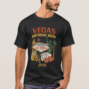 Vegas Birthday Bash Custom Date & Party  T-Shirt