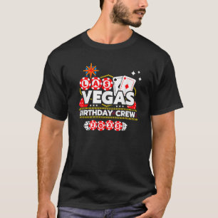 Vegas Birthday Crew Black Unisex Adults Short Slee T-Shirt