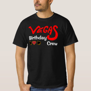 Vegas Birthday Crew Customisable Group Matching T-Shirt
