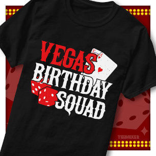 Vegas Birthday Squad Casino Party Matching Group T-Shirt