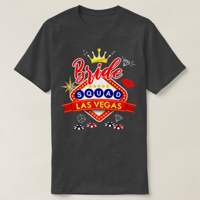 Vegas Bride Squad 2022, Married in Vegas Bachelore T-Shirt (Design Front)