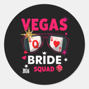Vegas Bride Squad 2026 Married in Vegas Classic Round Sticker