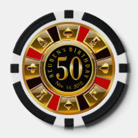 Vegas Casino Chip Red & Black