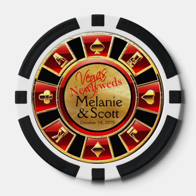 Vegas Casino Chip Red & Black (Front)