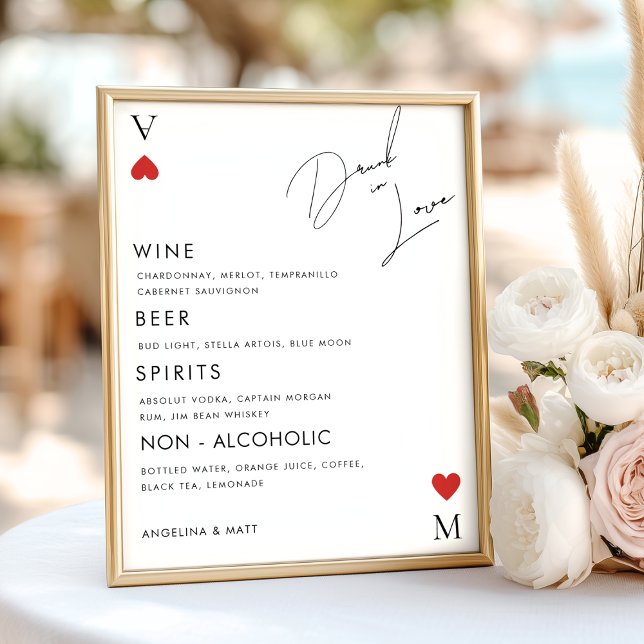 Vegas Casino Drunk In Love Wedding Bar Sign (Creator Uploaded)