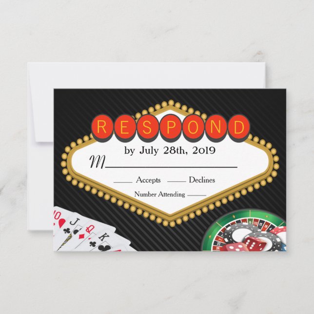 Vegas Casino Marquee RSVP (Front)