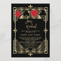 Vegas Casino Royale Art Deco Bachelorette Weekend