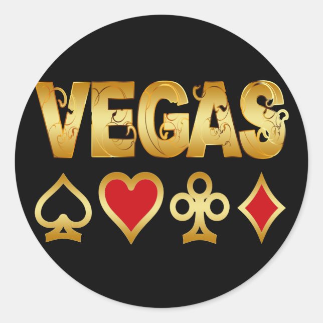 VEGAS CLASSIC ROUND STICKER (Front)