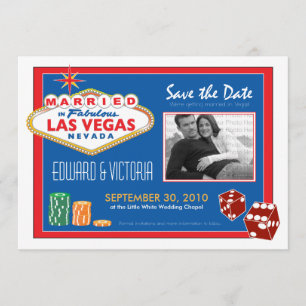 Vegas Destination Wedding Save the Date Invitation